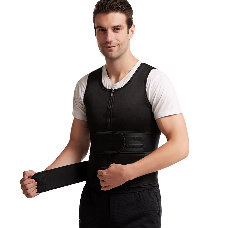 Men's Double Belt Vest Shapewear Reinforced