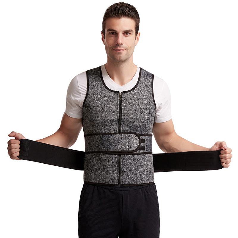 Men's Double Belt Vest Shapewear Reinforced