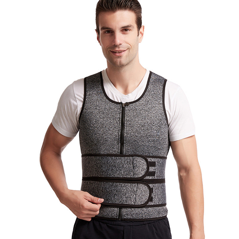 Men's Double Belt Vest Shapewear Reinforced